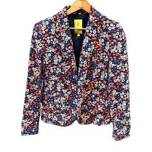 QMack‎ Ditzy Multi-Colored Floral Blazer- Size 4
